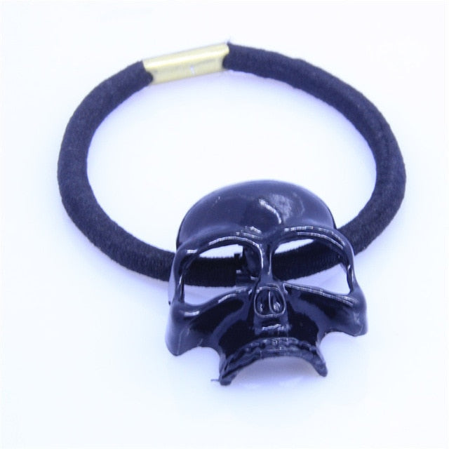 Fashion 1 Pc Women Punk Gothic Raven Skull Crow Elastic Hair Rope Hair Band Hair Accessories