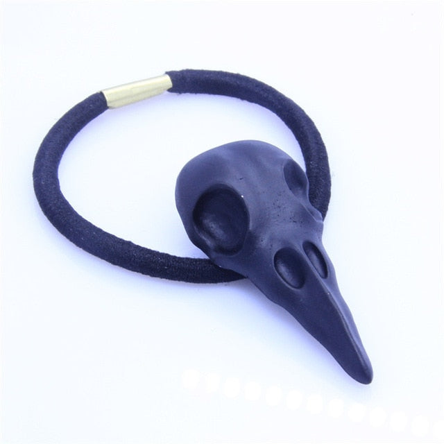 Fashion 1 Pc Women Punk Gothic Raven Skull Crow Elastic Hair Rope Hair Band Hair Accessories
