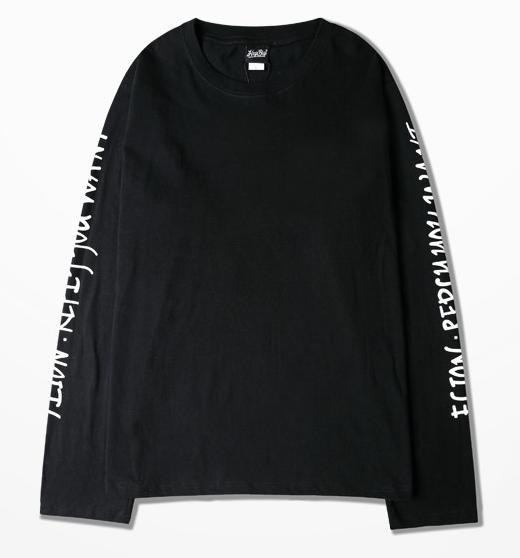 New Fashion Autumn Long Sleeve T Shirts Metrosexual Japanese Retro Loose Top Tee Skateboard Fashion Drake Gothic Letter Long Tee