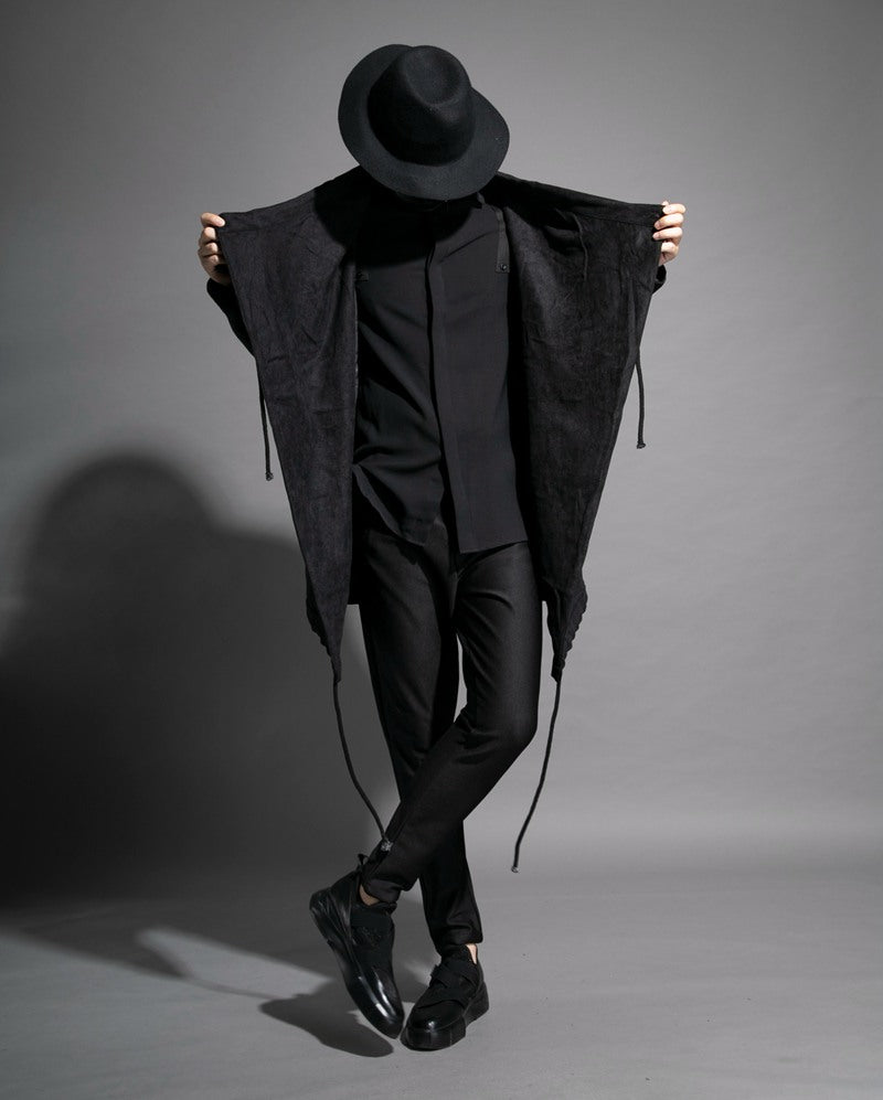 Dark Personality Autumn Men's Long Coat Cloak Captain Windbreaker Jacket Male Trench Coat Men Mens Gothic Fashion Steampunk 2018