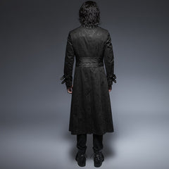 Steampunk Gothic Autumn Winter Stand-Collar Windbreakers Super Handsome Overcoats Punk Killer Buckle Man Outer Long Coats