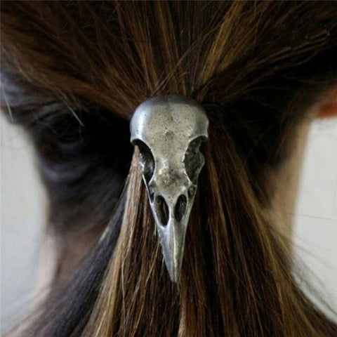 Fashion 1 Pc Women Punk Gothic Raven Skull Crow Elastic Hair Rope Hair Band Hair Accessories