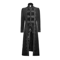 Punk Men's Palace Party Vintage Classical Men Coats Retro Flower Pattern Long Jacket Men's Gothic Jacket