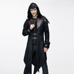 Punk Men's Palace Party Vintage Classical Men Coats Retro Flower Pattern Long Jacket Men's Gothic Jacket