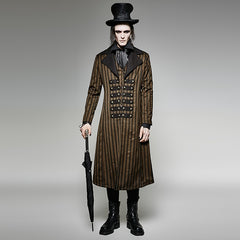 Punk Men's Palace Party Vintage Classical Men Coats Retro Flower Pattern Long Jacket Men's Gothic Jacket