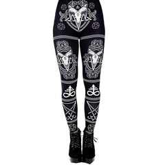 Rosetic Summer Women Fitness Leggings Streetwear Gothic Print Casual Leggings Push Up Sexy Plus Size 5XL Black Print Legging